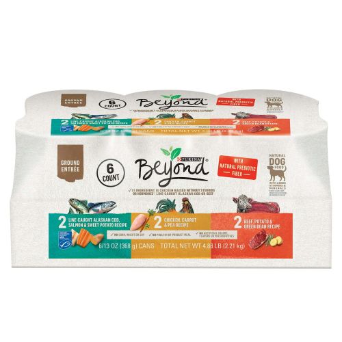 (6 Pack) Purina Beyond Natural Pate Wet Dog Food Variety Pack Grain Free Ground Entrees 13 oz Cans (6 Pack) Purina Beyond Natural Pate Wet Dog Food Variety Pack Grain Free Ground Entrees 13 oz Cans