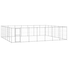 Outdoor Dog Kennel Galvanized Steel 547 ft¬≤