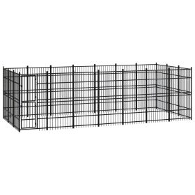 Outdoor Dog Kennel Steel 208.3 ft¬≤