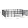 Outdoor Dog Kennel Steel 555.5 ft¬≤