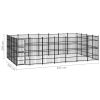 Outdoor Dog Kennel Steel 277.7 ft¬≤