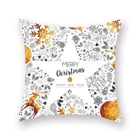 Home Golden Christmas Pillow Cover (Option: 19XMAS424-45x45cm)