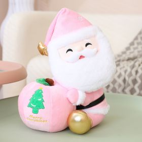 Santa Doll Plush Toy Christmas Eve Fruit Pillow (Option: Pink Apple Old Man-Small Size)