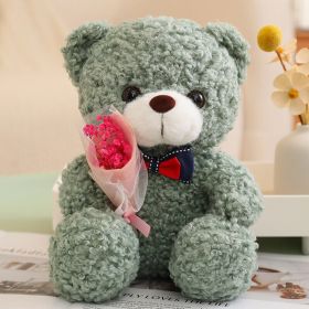 Rose Bear Doll Girls Valentine's Day Gift (Option: Dark Green-25cm)