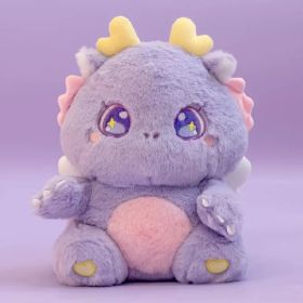 Cartoon Macaron Little Dinosaur Plush Doll (Option: Purple-30cm)