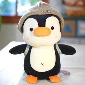 Cute Little Penguin Plush Toy Doll Children (Option: Beige Hat-23cm)