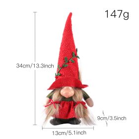 Christmas Decorative Creative Vine Forest Doll (Color: Red)