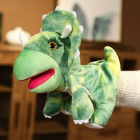 Plush Toy Doll Kindergarten Activity Props (Option: Triangle Dinosaur Green-28cm)