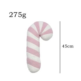 Christmas Candy Crutch Plush Puppet And Doll (Option: Pink-45cm)