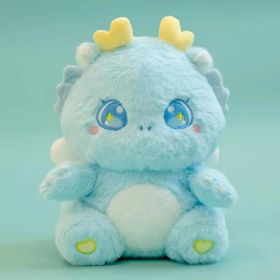 Cartoon Macaron Little Dinosaur Plush Doll (Option: Blue-30cm)