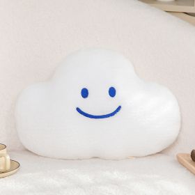 Simple Floral Cushion Sofa Girl Bedroom Pillow Teddy Plush Window Cushion Bedside Decoration (Option: Clouds-45cm)