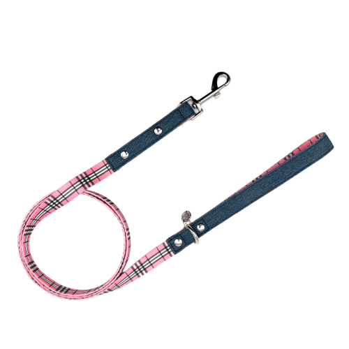 Swag Leash - Denim & Beige Plaid Swag Leash - Denim & Beige Plaid