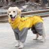 A Raincoat for all small and large dogs; Pet raincoat Medium large dog Golden hair Samo Alaska waterproof four foot raincoat Dog hooded raincoat