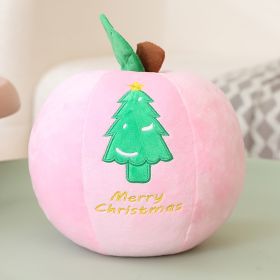 Santa Doll Plush Toy Christmas Eve Fruit Pillow (Option: Pink Apple-Medium)